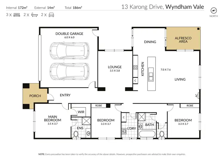 Floorplan of Homely house listing, 13 Karong Drive, Wyndham Vale VIC 3024