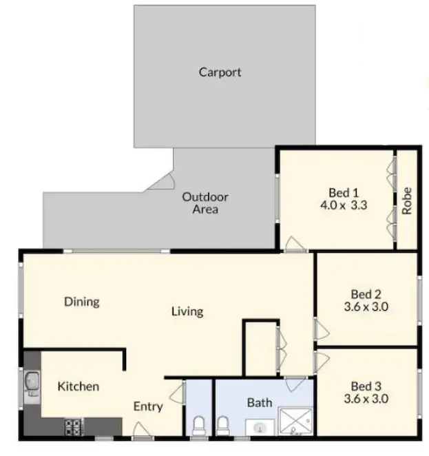 Floorplan of Homely house listing, 14A Macorna St, Frankston VIC 3199