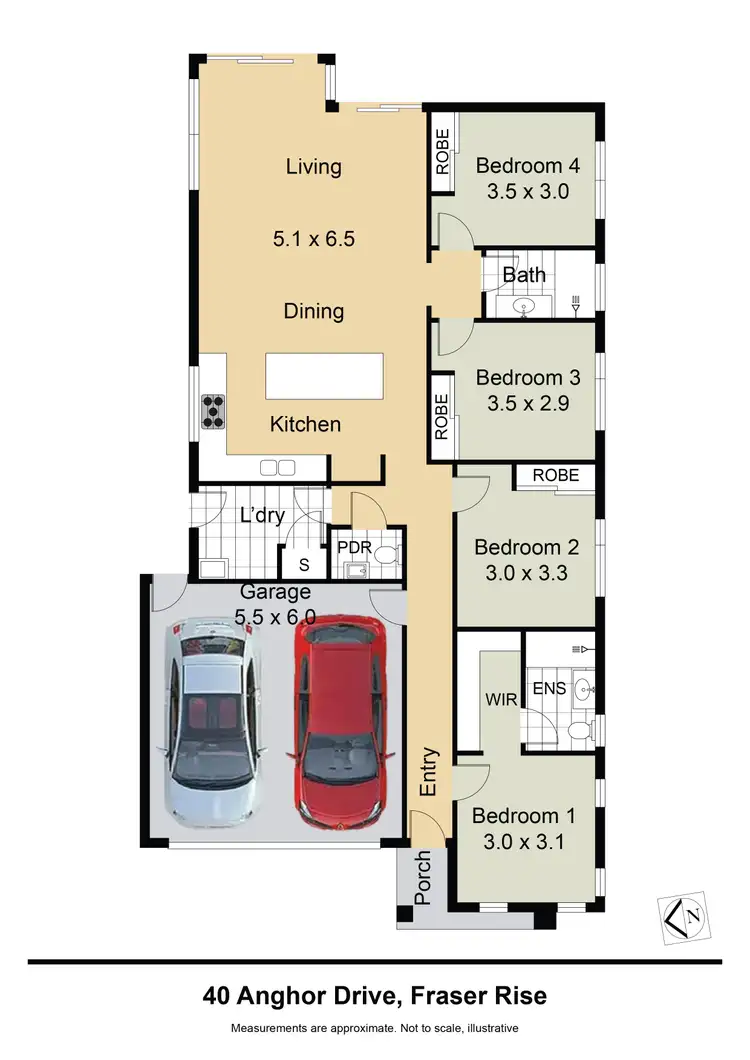 Floorplan of Homely house listing, 40 Anghor Dr, Fraser Rise VIC 3336
