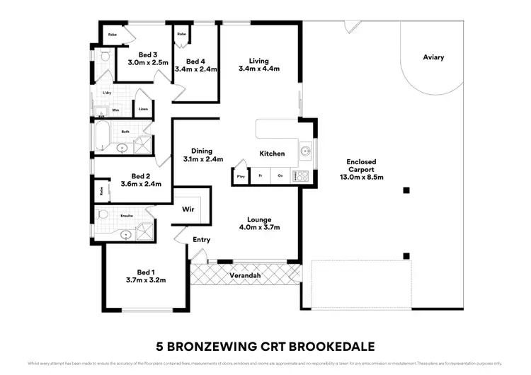 Floorplan of Homely house listing, 5 Bronzewing Ct, Brookdale WA 6112
