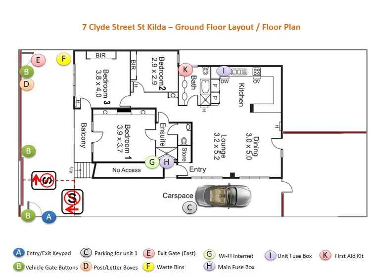Floorplan of Homely apartment listing, 1/7 Clyde St, St Kilda VIC 3182