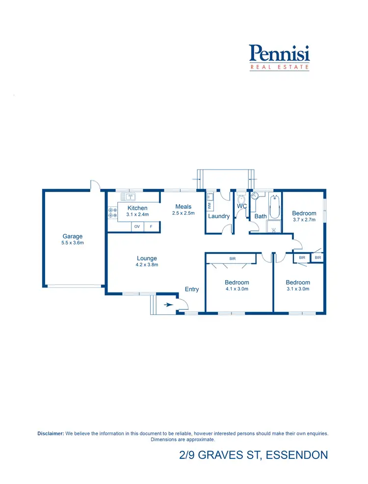 Floorplan of Homely unit listing, 2/9 Graves Street, Essendon VIC 3040