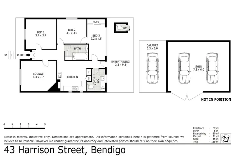 Floorplan of Homely house listing, 43 Harrison St, Bendigo VIC 3550