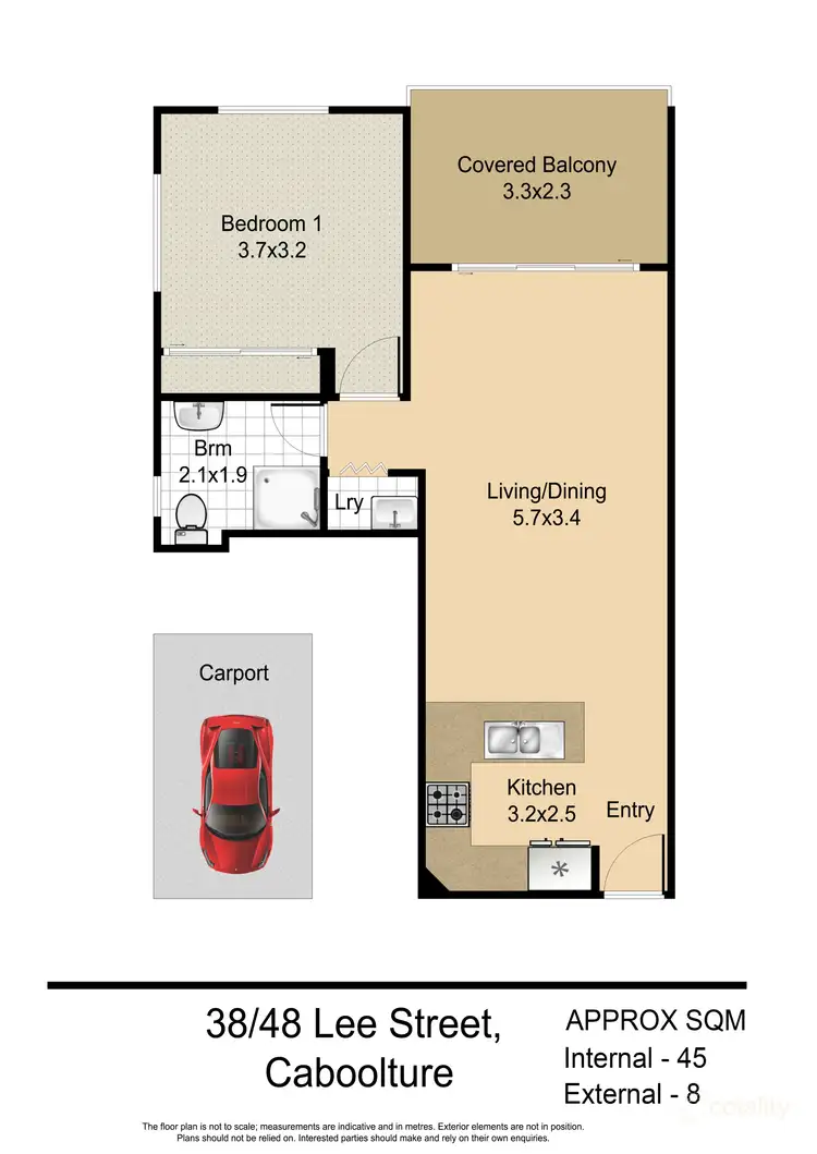 Floorplan of Homely unit listing, 38/48-50 Lee St, Caboolture QLD 4510