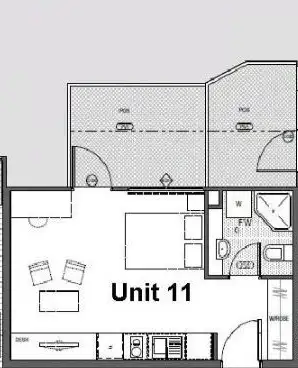 Floorplan of Homely studio listing, 11/58 Station St, Burwood VIC 3125
