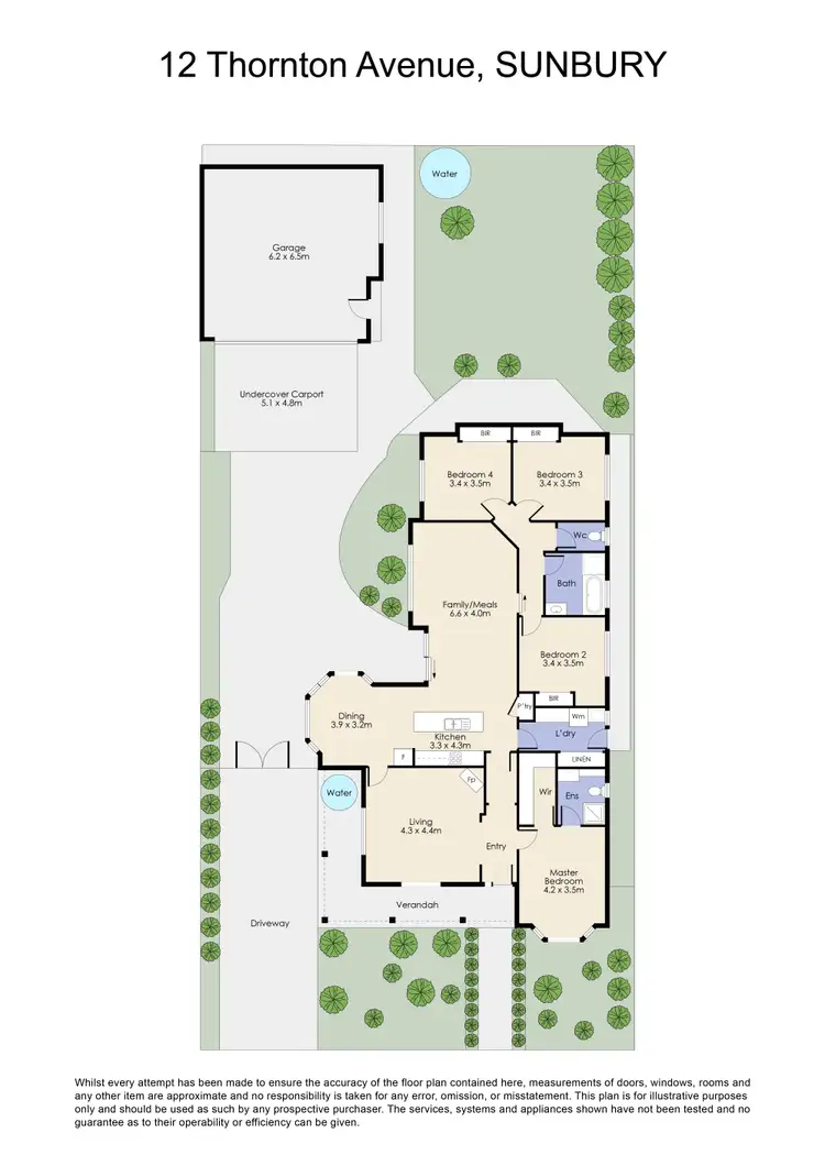Floorplan of Homely house listing, 12 Thornton Ave, Sunbury VIC 3429
