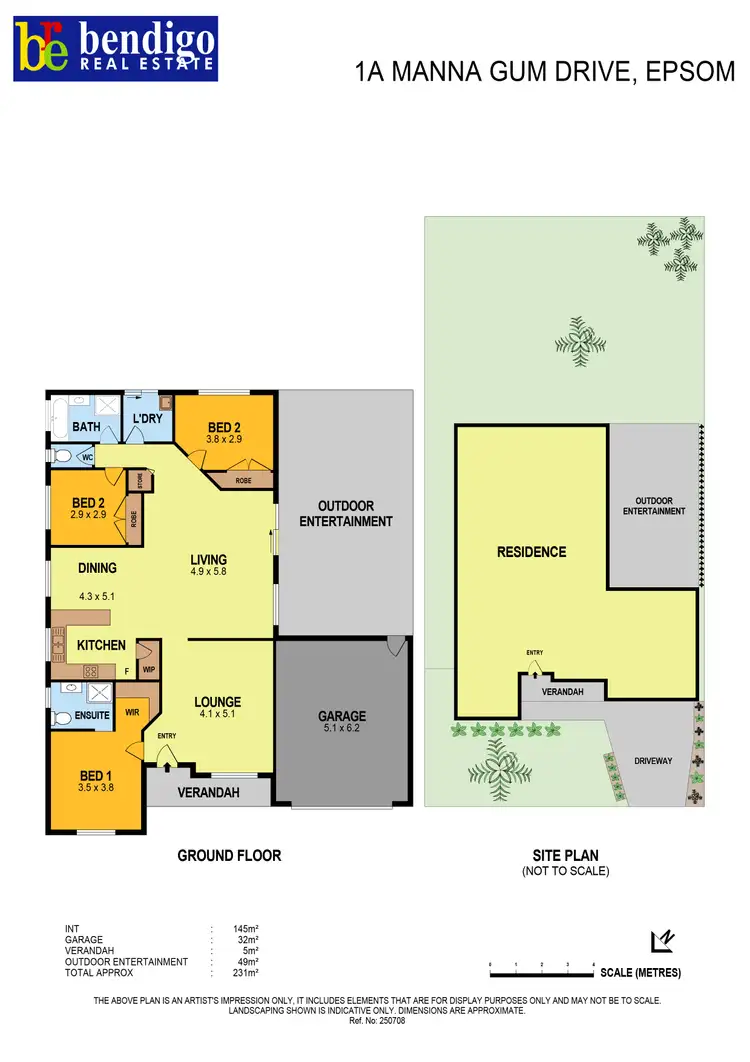 Floorplan of Homely house listing, 1A Manna Gum Drive, Epsom VIC 3551