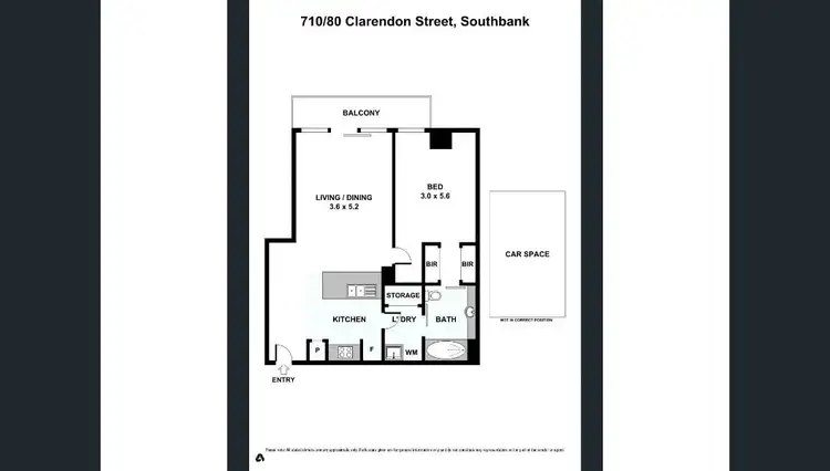 Floorplan of Homely apartment listing, 710/80 Clarendon Street, Southbank VIC 3006