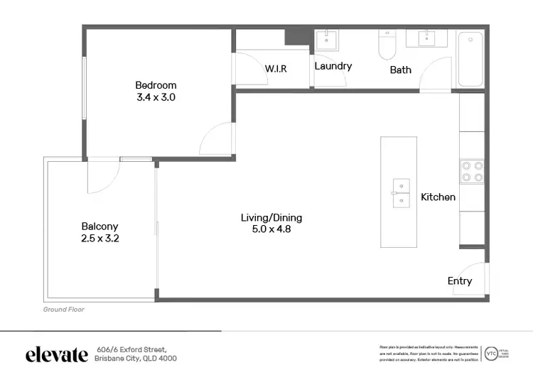 Floorplan of Homely apartment listing, 606/6 Exford Street, Brisbane City QLD 4000