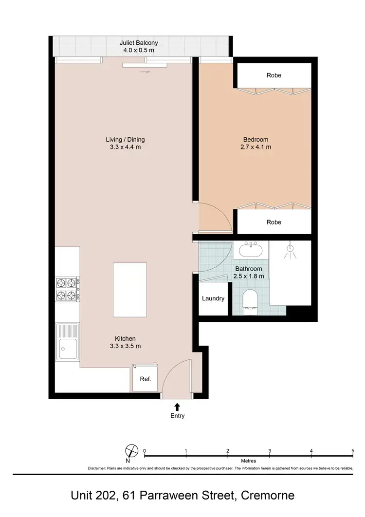 Floorplan of Homely apartment listing, 202/61 Parraween St, Cremorne NSW 2090