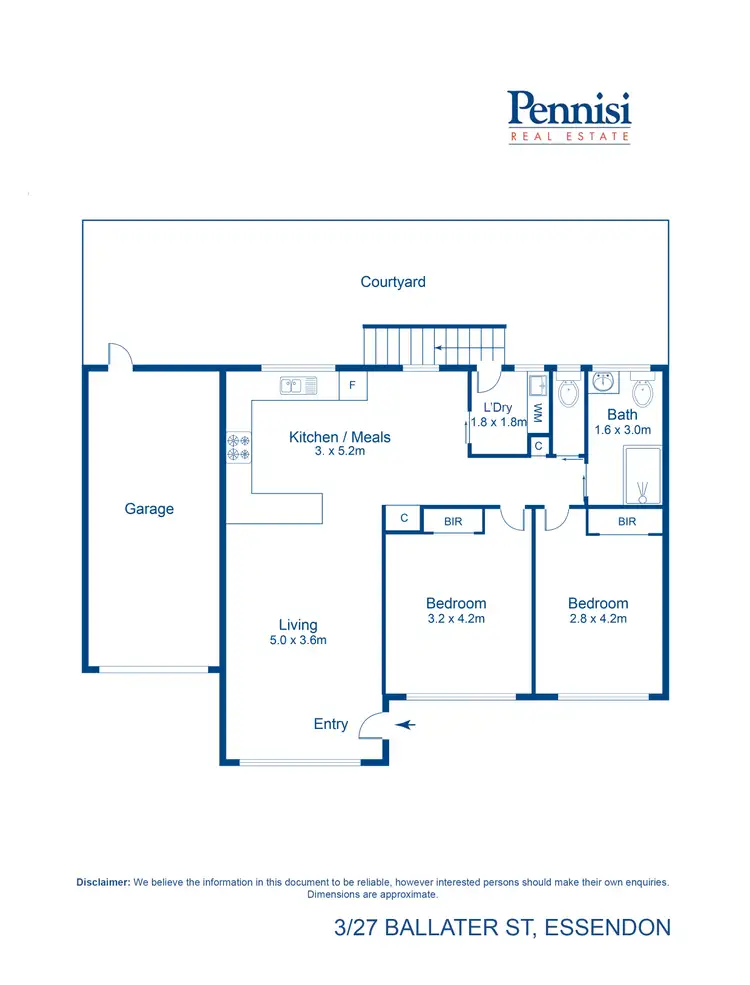 Floorplan of Homely unit listing, 3/27 Ballater Street, Essendon VIC 3040