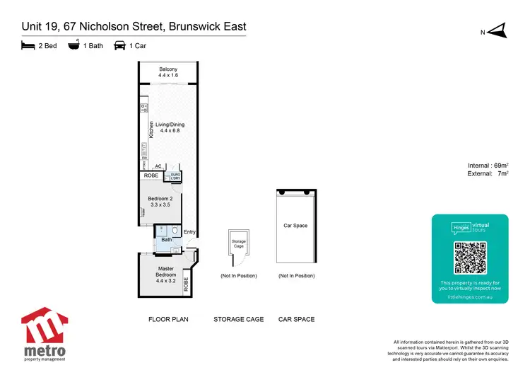 Floorplan of Homely apartment listing, 19/67 Nicholson Street, Brunswick VIC 3056