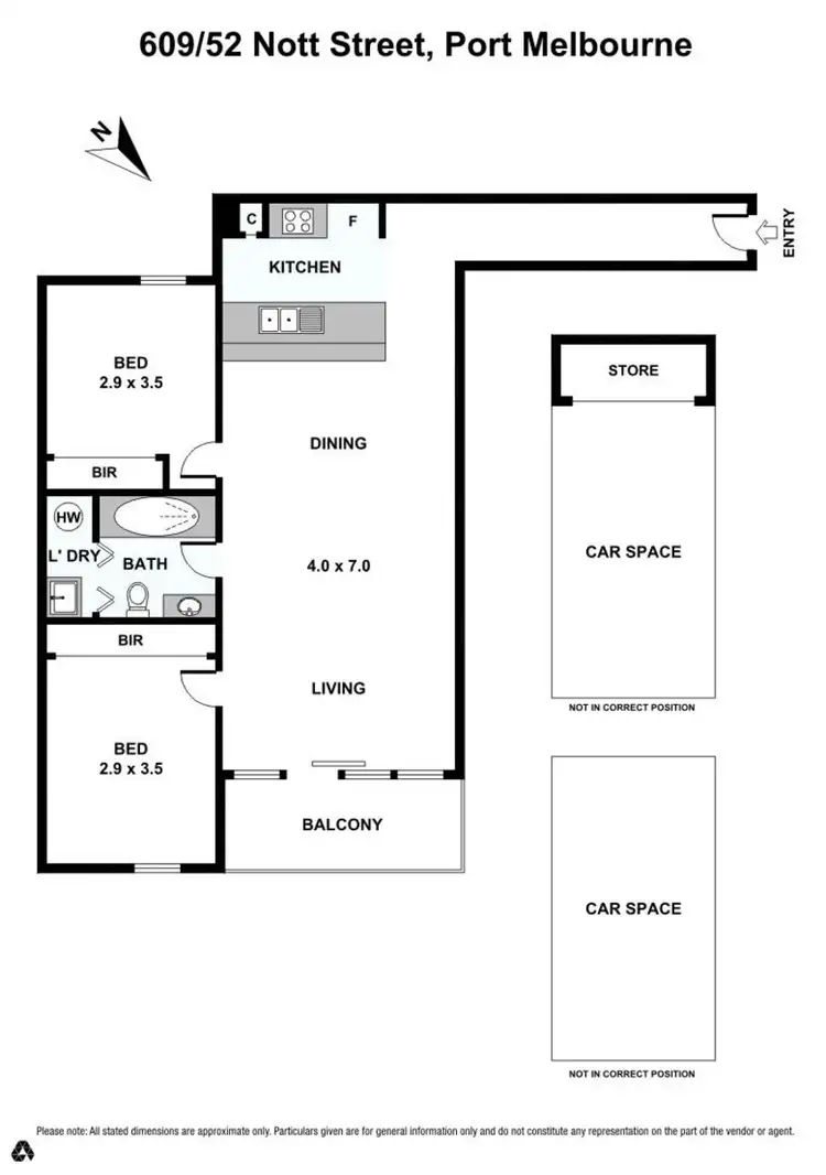 Floorplan of Homely apartment listing, 609/52 Nott St, Port Melbourne VIC 3207