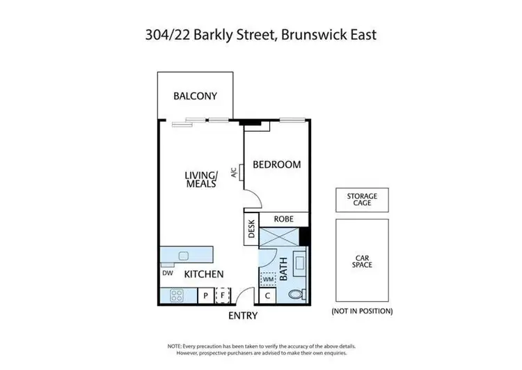 Floorplan of Homely apartment listing, 304/22 Barkly St, Brunswick East VIC 3057