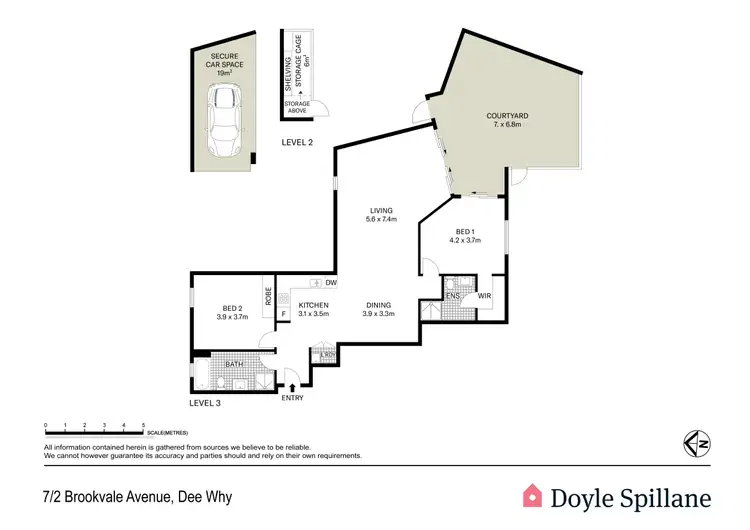 Floorplan of Homely apartment listing, 7/2 Brookvale Avenue, Brookvale NSW 2100