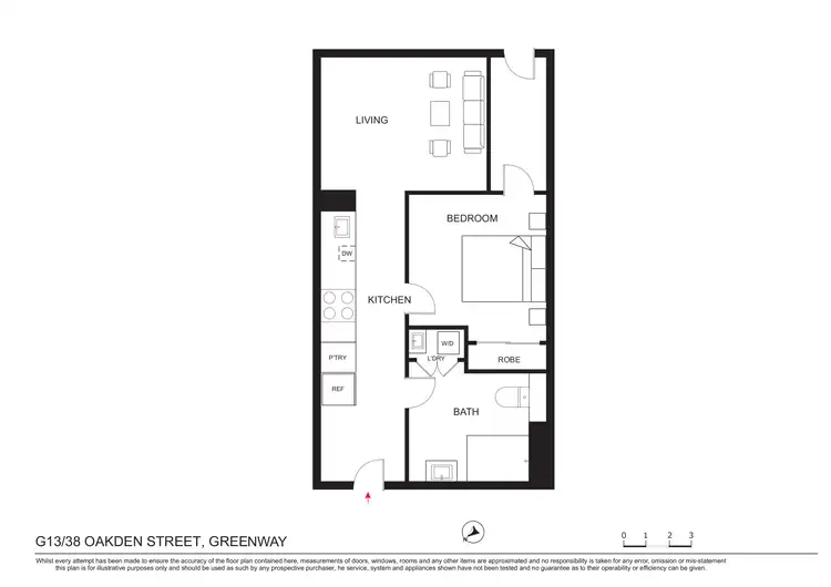 Floorplan of Homely apartment listing, G13/38 Oakden Street, Greenway ACT 2900