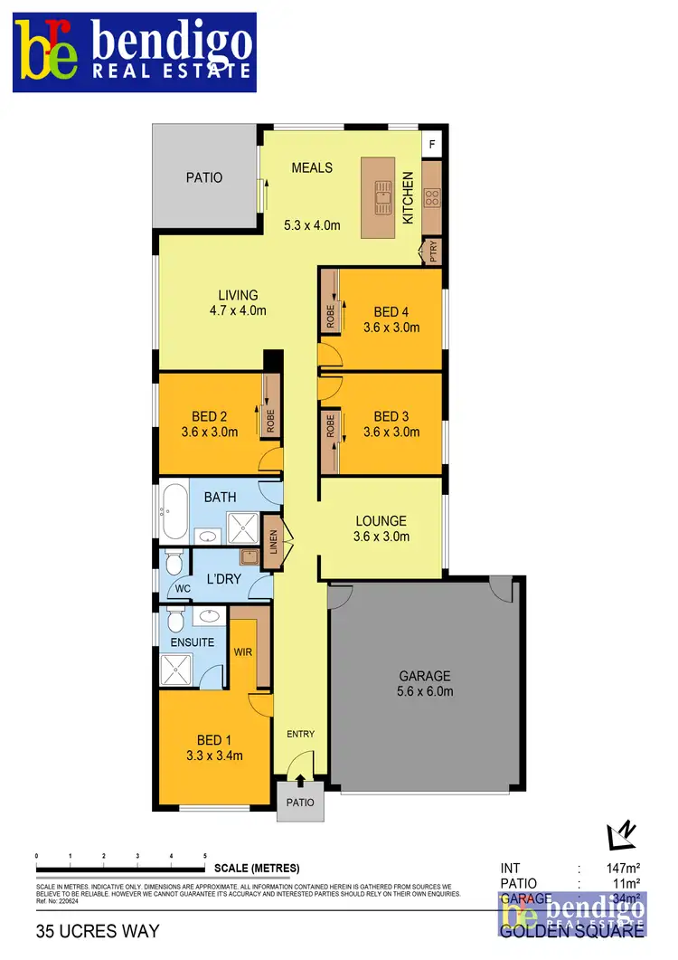 Floorplan of Homely house listing, 35 Ucres Wy, Golden Square VIC 3555