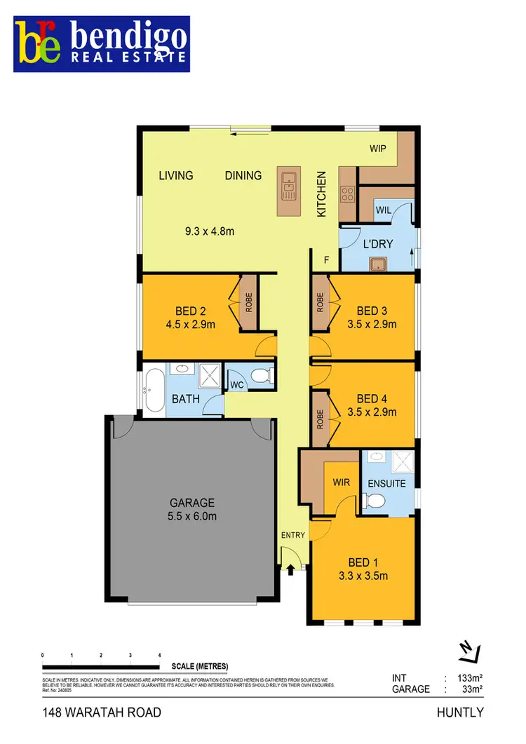 Floorplan of Homely house listing, 148 Waratah Rd, Huntly VIC 3551