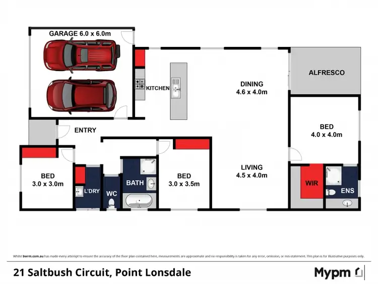 Floorplan of Homely house listing, 21 Saltbush Cct, Point Lonsdale VIC 3225