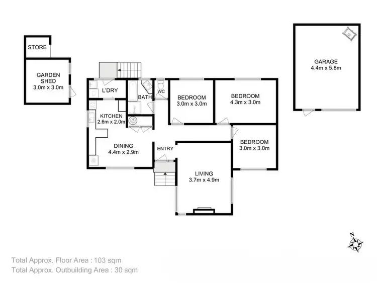 Floorplan of Homely house listing, 10 Bromley St, Bridgewater TAS 7030
