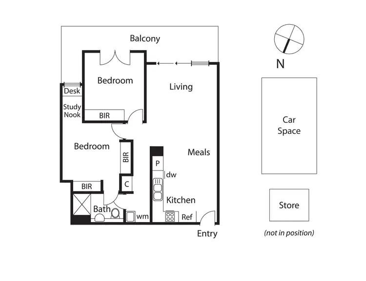 Floorplan of Homely apartment listing, 301/1146 Nepean Hwy, Highett VIC 3190