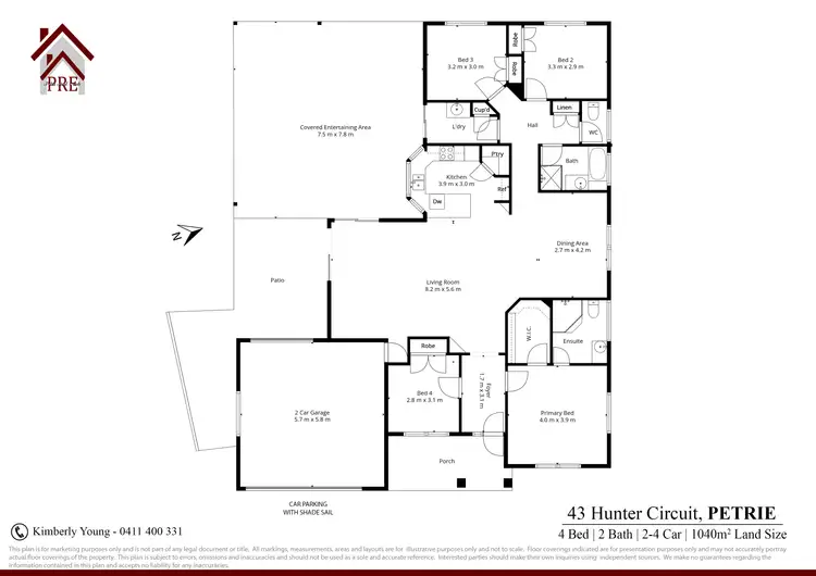 Floorplan of Homely house listing, 43 Hunter Circuit, Petrie QLD 4502