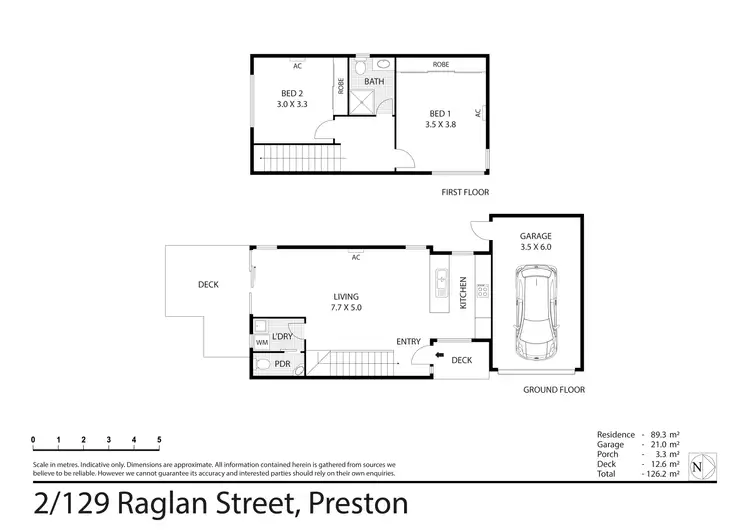 Floorplan of Homely townhouse listing, 2/129 Raglan St, Preston VIC 3072