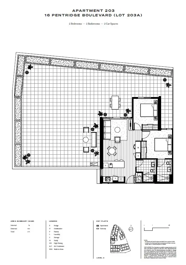 Floorplan of Homely apartment listing, 203/16 Pentridge Blvd, Coburg VIC 3058