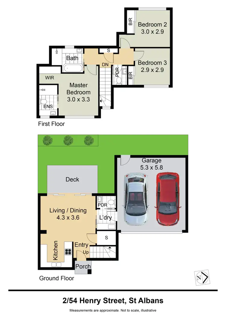 Floorplan of Homely townhouse listing, 2/54 Henry St, St Albans VIC 3021