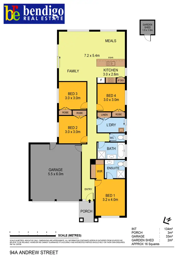 Floorplan of Homely house listing, 94A Andrew St, White Hills VIC 3550