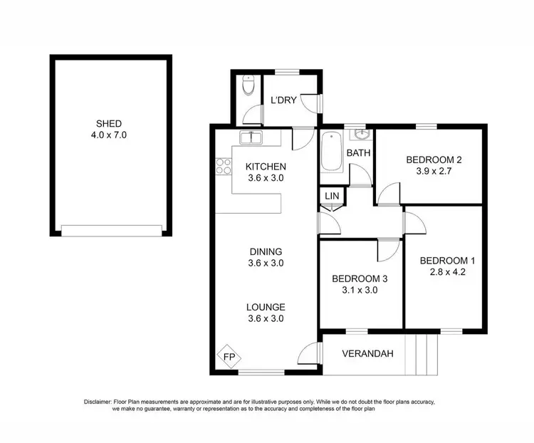 Floorplan of Homely semi-detached listing, 8 Rook Rd, Mount Gambier SA 5290