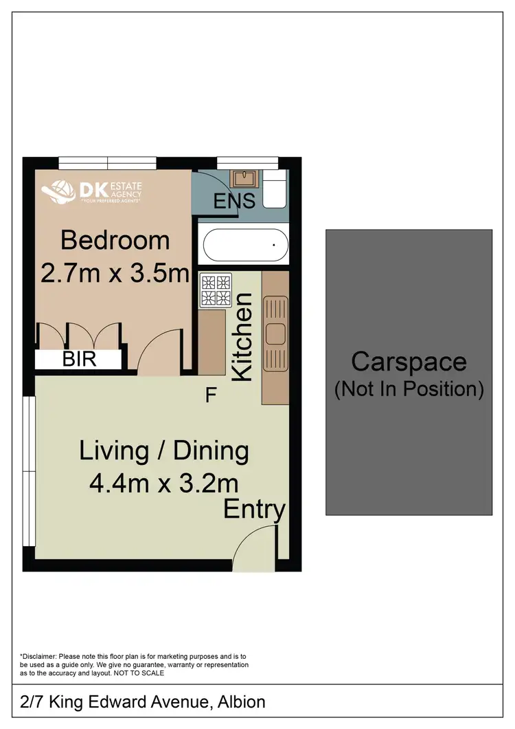 Floorplan of Homely flat listing, 2/7 King Edward Ave, Albion VIC 3020