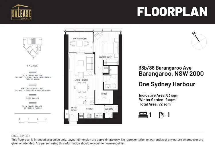 Floorplan of Homely apartment listing, 33b/88 Barangaroo Ave, Barangaroo NSW 2000