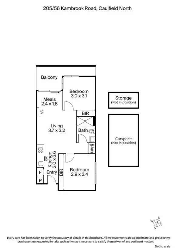 Floorplan of Homely apartment listing, 205/56 Kambrook Rd, Caulfield North VIC 3161