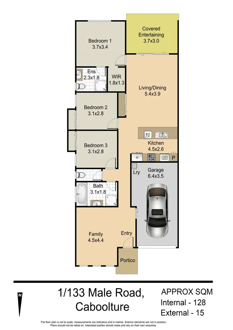Floorplan of Homely house listing, 1/133 Male Rd, Caboolture QLD 4510