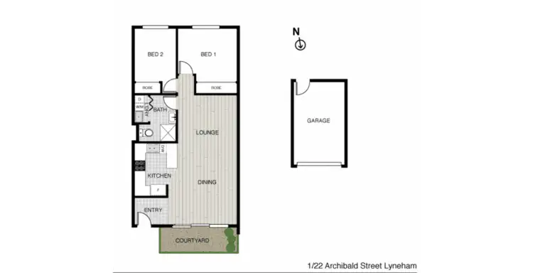 Floorplan of Homely apartment listing, 1/22 Archibald Street, Lyneham ACT 2602