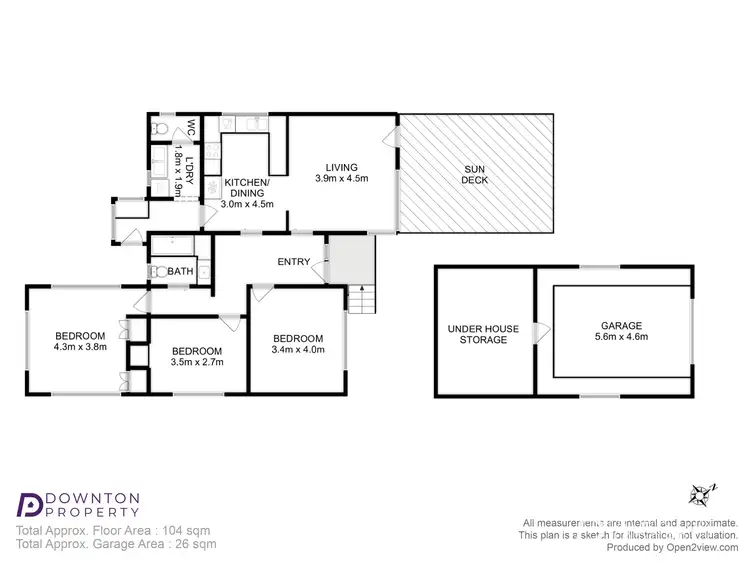 Floorplan of Homely house listing, 64 Ashbourne Grove, West Moonah TAS 7009