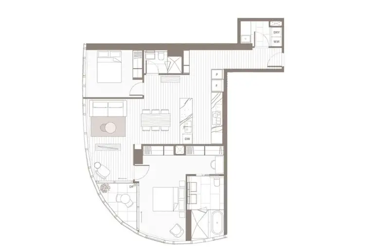 Floorplan of Homely apartment listing, 1612/18 Claremont St, South Yarra VIC 3141