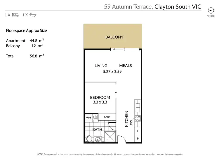 Floorplan of Homely apartment listing, A201/59 Autumn Terrace, Clayton South VIC 3169