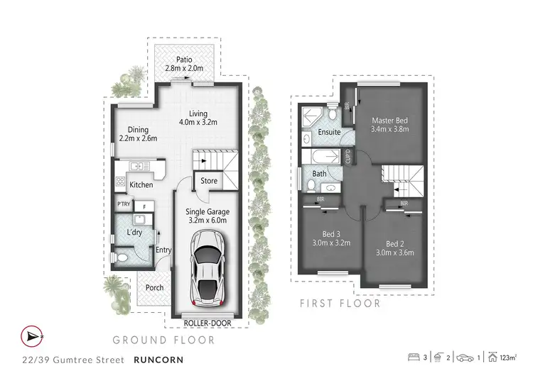 Floorplan of Homely townhouse listing, 22/39 Gumtree St, Runcorn QLD 4113