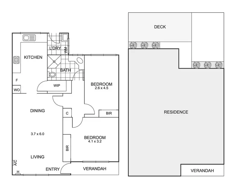 Floorplan of Homely unit listing, 3/16 Melrose St, Mordialloc VIC 3195