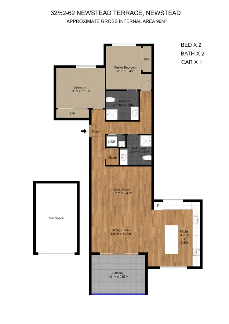 Floorplan of Homely unit listing, 32/52 Newstead Tce, Newstead QLD 4006