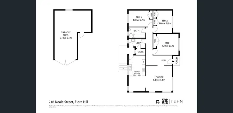 Floorplan of Homely house listing, 216 Neale St, Flora Hill VIC 3550