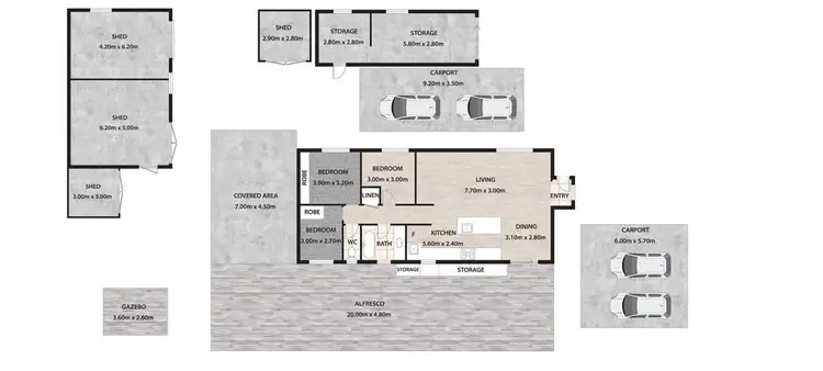Floorplan of Homely house listing, 49 Blaxland Cres, Redbank Plains QLD 4301