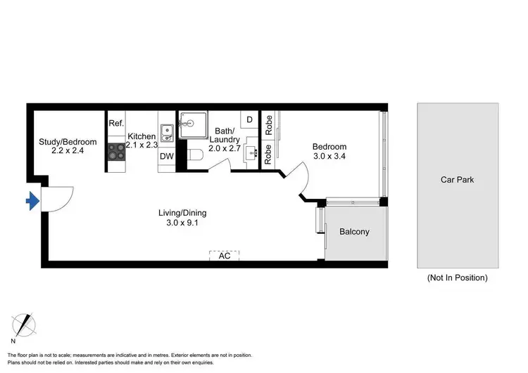 Floorplan of Homely apartment listing, 708/58 Jeffcott Street, West Melbourne VIC 3003
