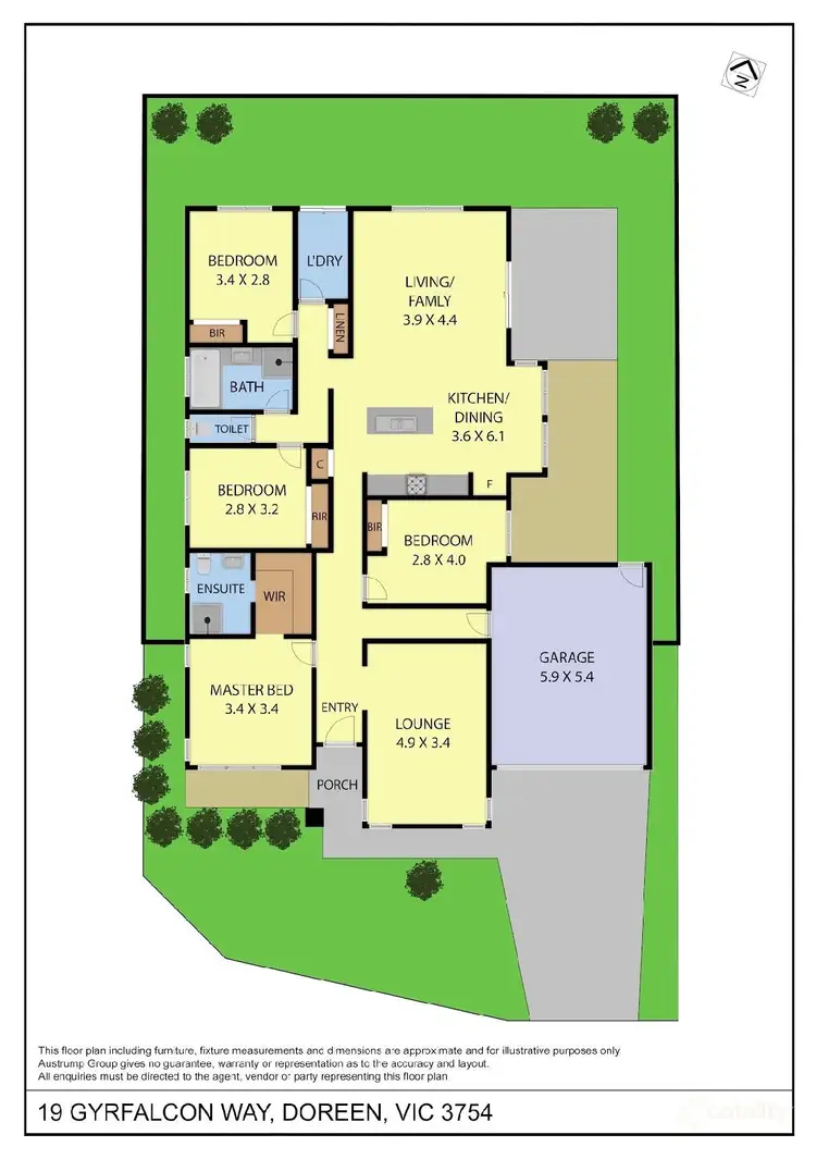 Floorplan of Homely house listing, 19 Gyrfalcon Way, Doreen VIC 3754