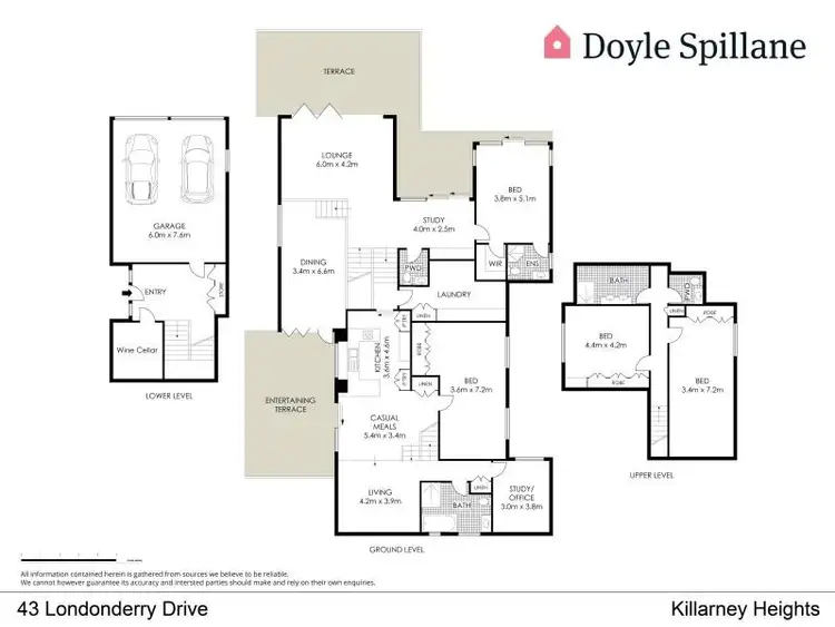 Floorplan of Homely house listing, 43 Londonderry Drive, Killarney Heights NSW 2087