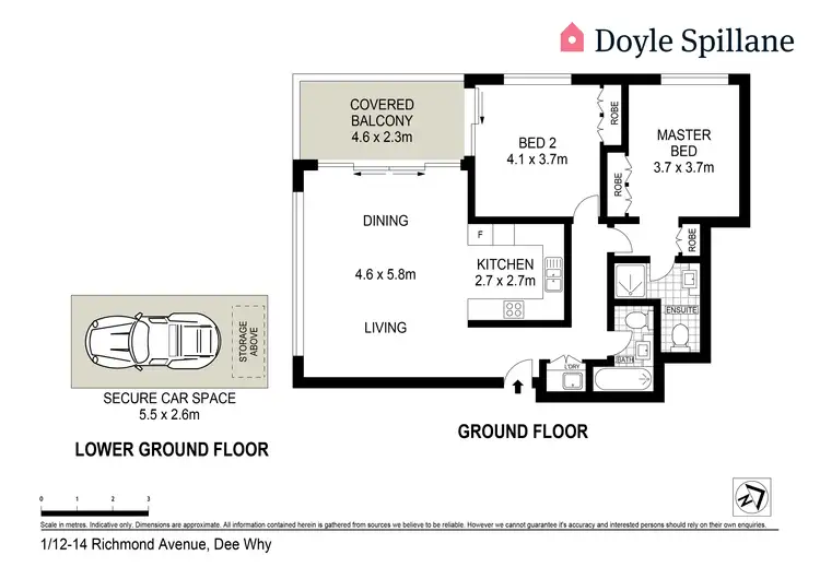 Floorplan of Homely apartment listing, 1/12-14 Richmond Avenue, Dee Why NSW 2099