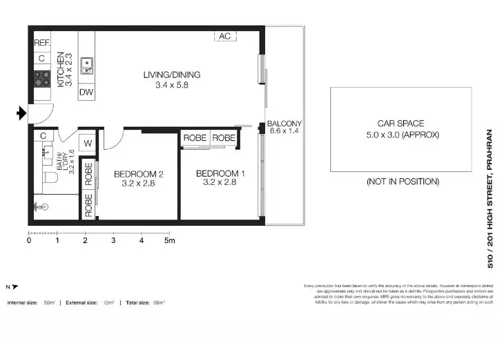Floorplan of Homely apartment listing, 510/201 High St, Prahran VIC 3181