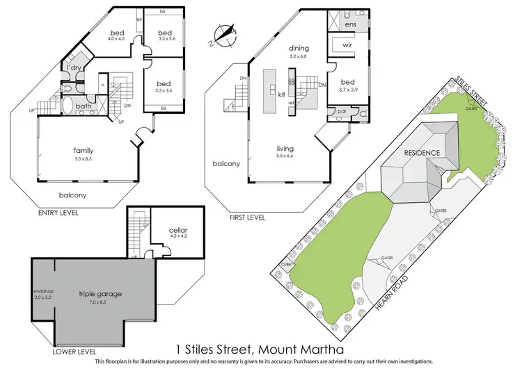 Floorplan of Homely house listing, 1 Stiles St, Mount Martha VIC 3934